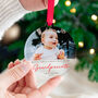 Personalised Christmas Bauble With Photo – First Christmas Grandparents, thumbnail 4 of 6