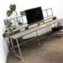 Ethan Scaffolding Board Desk With Monitor Mount Rails, thumbnail 1 of 8