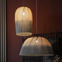 Small Dipped Dye Pleated Bamboo Lampshade, thumbnail 3 of 3