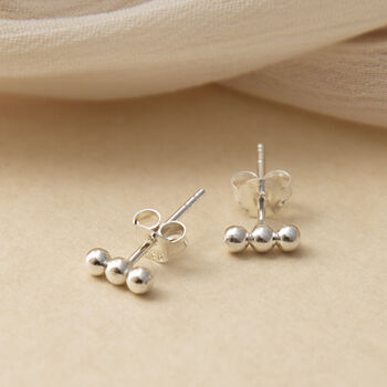 Sterling Silver Satellite Studs, 3 of 5