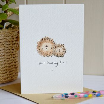 Personalised Hedgehog Family Handmade Card, 6 of 7