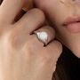 Sterling Silver Opal Signet Ring, thumbnail 1 of 7