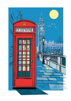 Red Telephone Box A3 Print, 2 of 2