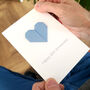 Personalised 45th Sapphire Anniversary Origami Heart Card, thumbnail 2 of 6