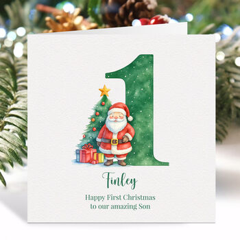 Personalised First Christmas Card For Child, 2 of 5