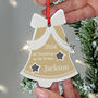 Personalised Golden Bell Christmas Tree Decoration, thumbnail 4 of 5