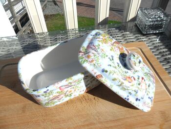 Lidded Butterdish In British Birds Design, 6 of 8