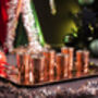 Copper Tray And Set Of Six Of Shot Glasses Set, thumbnail 8 of 9