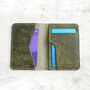 Olive Fold Wallet – “Emergency Pizza Fund”, thumbnail 3 of 3