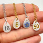 Personalised Necklace Double Sided With Forgetmenot And Letters, thumbnail 3 of 10