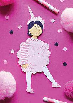 Candy Floss Paper Illustration Greetings Card, 2 of 3