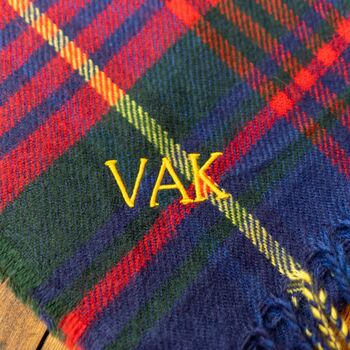 Personalised Embroidered Winter Checked Scarf, 5 of 9