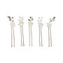Mother Of Pearl And Crystal Flower Wedding Hair Pins, thumbnail 2 of 2