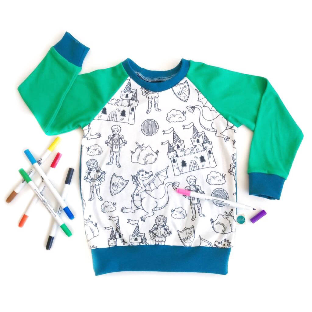 Colour Your Own Knights Top By Sprout