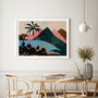 Tropical Sunset Mountain Landscape Art Print, thumbnail 2 of 8