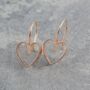Lace Heart Gold Plated Sterling Silver Earrings, thumbnail 8 of 11