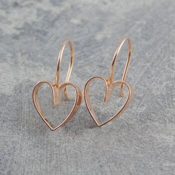 Lace Heart Gold Plated Sterling Silver Earrings, 8 of 11