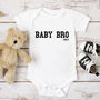 White Organic Personalised Baby Bro Vest, thumbnail 3 of 3