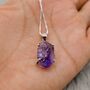 Raw Amethyst Chain Pendant Necklace, thumbnail 12 of 12