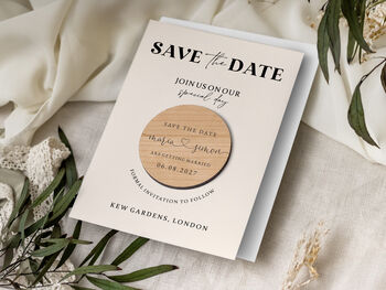 Personalised Save The Date Magnet Minimalist Cards, 8 of 9