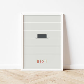 Minim Note Rest Print | Music Theory Poster, 6 of 10
