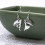 Sterling Silver Devil And Angel Dangly Earrings, thumbnail 2 of 3