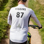 Personalised Long Sleeve White Cycling Jersey, thumbnail 1 of 3