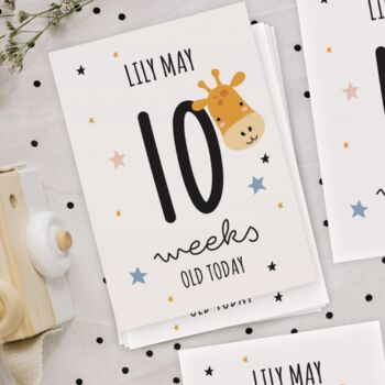 Personalised Baby Milestone Cards, 3 of 4