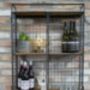 Industrial Wine Bar Wall Cabinet, thumbnail 1 of 3