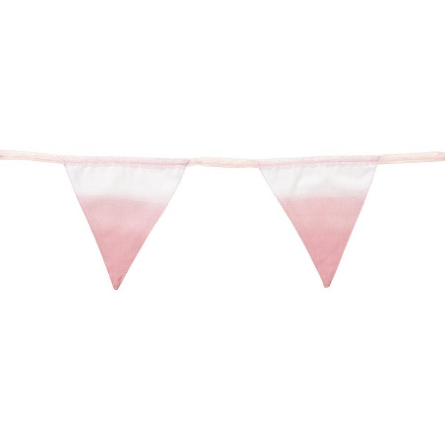 pink fabric bunting by postbox party
