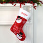 Personalised Red Letter To Santa Christmas Stocking, thumbnail 1 of 3