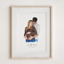 Newlyweds Gift Engagement Couple Gift Portrait, thumbnail 9 of 11