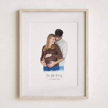 Newlyweds Gift Engagement Couple Gift Portrait, 9 of 11