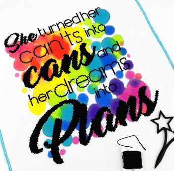 'Can'ts, Cans, Dreams, Plans' Modern Cross Stitch Kit, 3 of 4