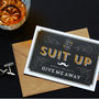 'Suit Up' Best Man / Usher / Give Me Away Card, thumbnail 2 of 4