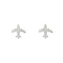 Sterling Silver Aeroplane Stud Earrings, thumbnail 2 of 7