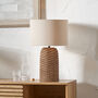 Brown Woven Seagrass Table Lamp, thumbnail 1 of 11