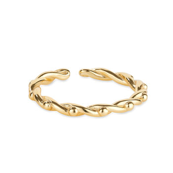 14 K Gold Chain Link Ring Set, 5 of 8