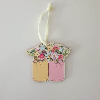 Wooden Flowers Hanging Decoration Birthday Gift Idea, 9 of 10