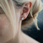 Cubic Zirconia Teardrop Stud Earrings, thumbnail 1 of 3