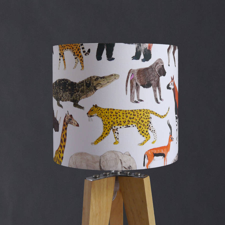 Small Safari Animals Lampshade By James Barker