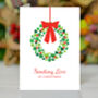 Sending Love At Christmas, Wreath Card, thumbnail 1 of 2
