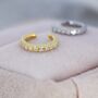 Minimalist Cz Ear Cuff In Sterling Silver, thumbnail 1 of 11