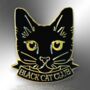 Black Cat Club Enamel Lapel Pin Badge, thumbnail 4 of 9