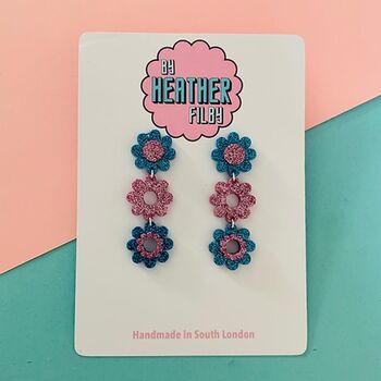 Daisy Chain Flower Earrings *More Colours Available*, 2 of 4