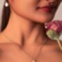 Sterling Silver 925 Simple White Lilly Of The Valley Necklace, thumbnail 8 of 9
