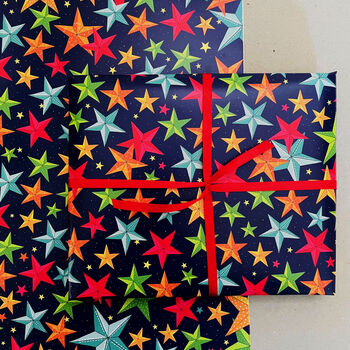 Christmas Star Wrapping Paper, 3 of 3