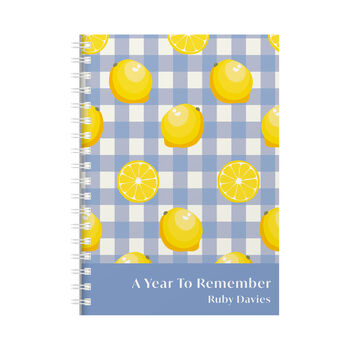 Personalised Lemons Combined Diary And Notebook, 6 of 6