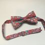 Red Liberty Bow Tie , Pocket Square Cuff Link Gift Set, thumbnail 7 of 12