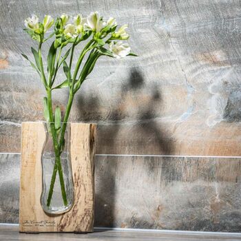Personalised Floral Tanoak Vase, 5 of 5